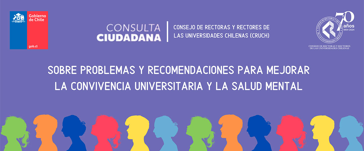 CRUCH invita a la ciudadanía y comunidades universitarias a opinar sobre salud mental y convivencia universitaria