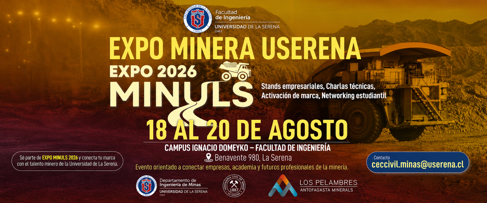 ExpoMINULS 2026 conectará a estudiantes con empresas y profesionales de la industria minera
