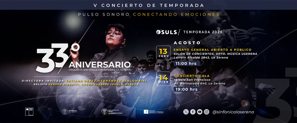 OSULS celebrará su 33° aniversario con conciertos gratuitos y el debut de Tatiana Pérez Hernández