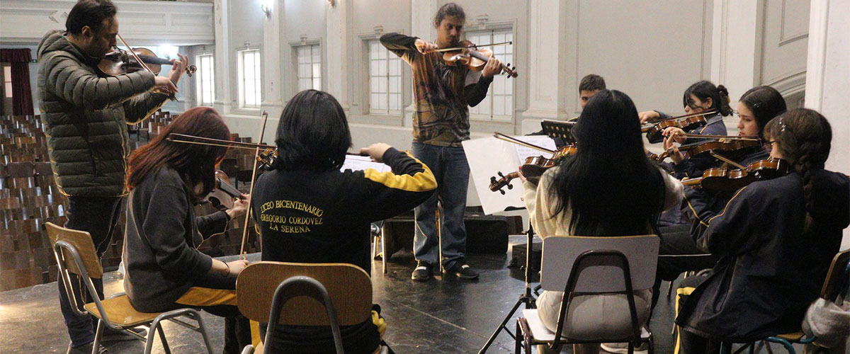 Estudiantes participan de exitosas actividades de mediación orquestal junto a la OSULS