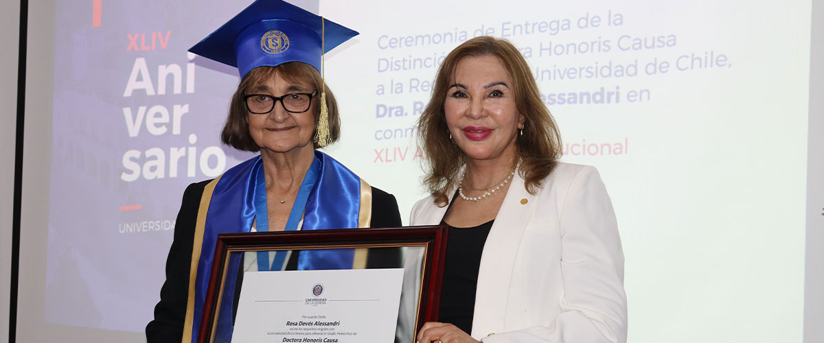 USerena otorga la distinción Doctora Honoris Causa a la rectora de la U. de Chile Rosa Devés Alessandri